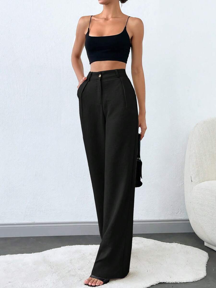 Tall Raka Byxor med Snedfickor