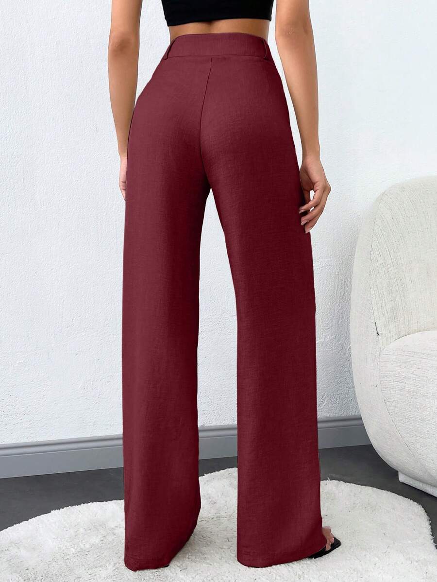 Tall Raka Byxor med Snedfickor