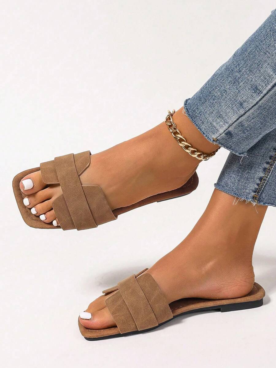 Slip-in tofflor för dam – låg klack