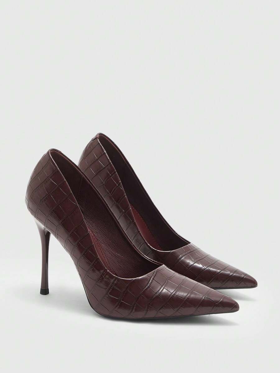 Eleganta pumps med spetsig tå