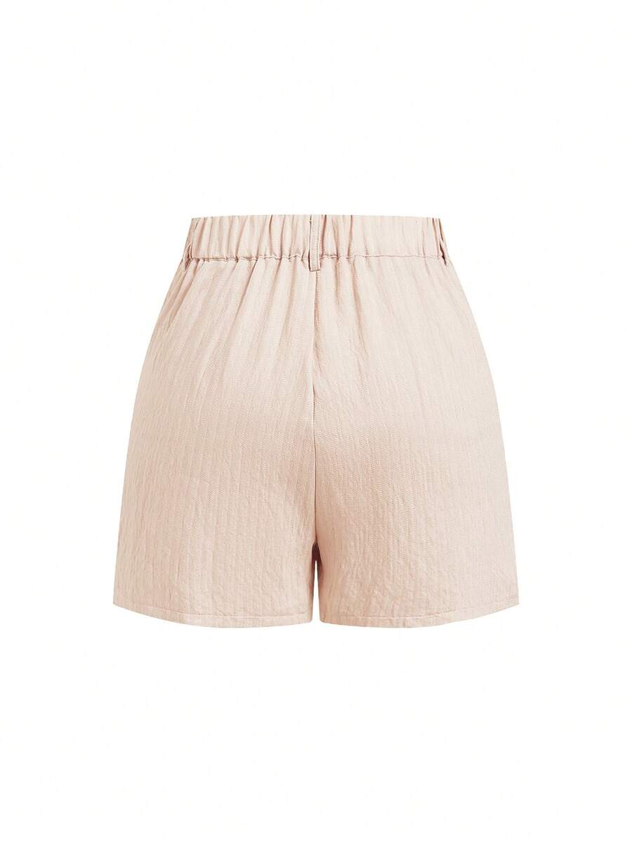 Linneshorts med Bambu­detaljer