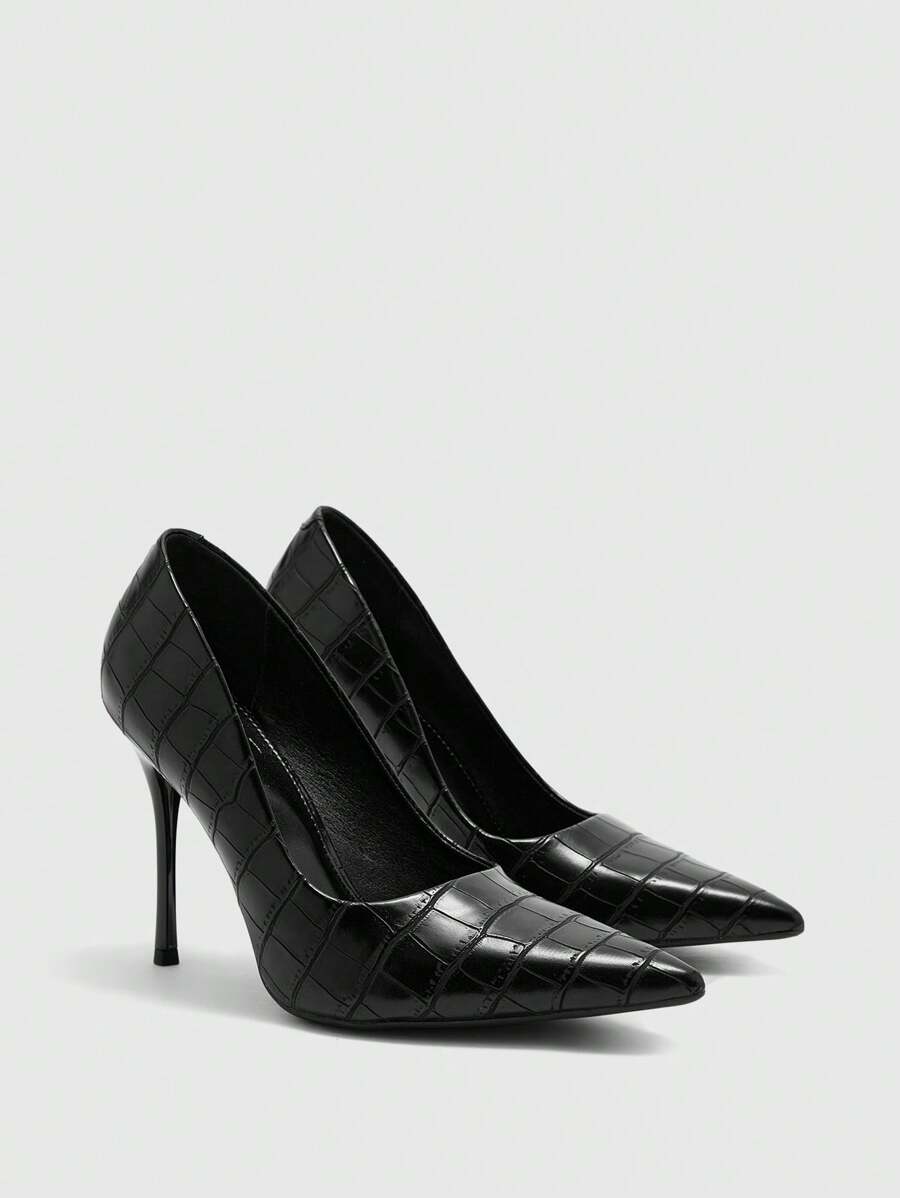 Eleganta pumps med spetsig tå
