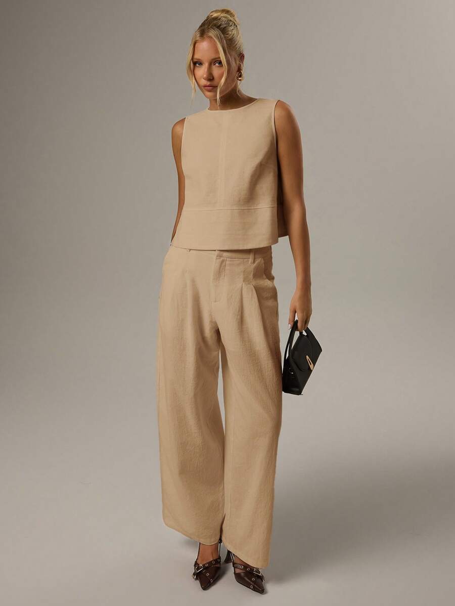 Ärmlös blus med rund hals – Forever 21