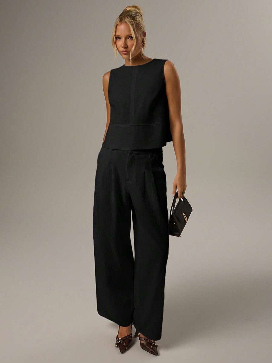 Ärmlös blus med rund hals – Forever 21