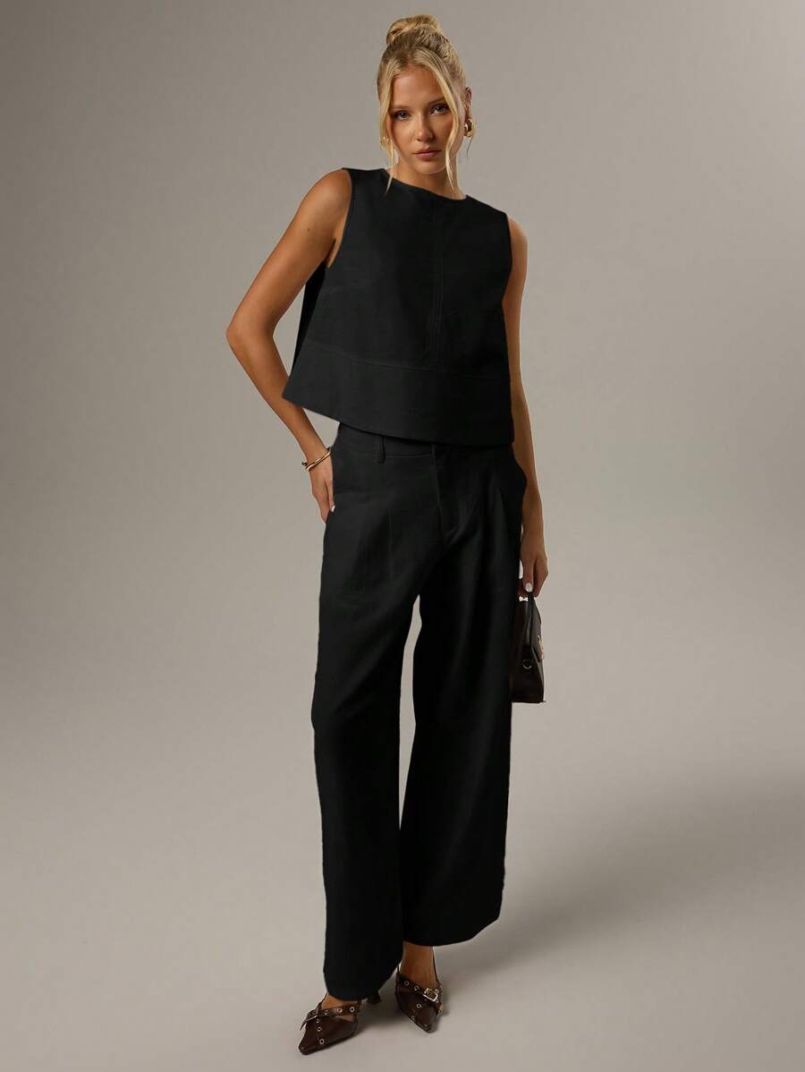 Ärmlös blus med rund hals – Forever 21