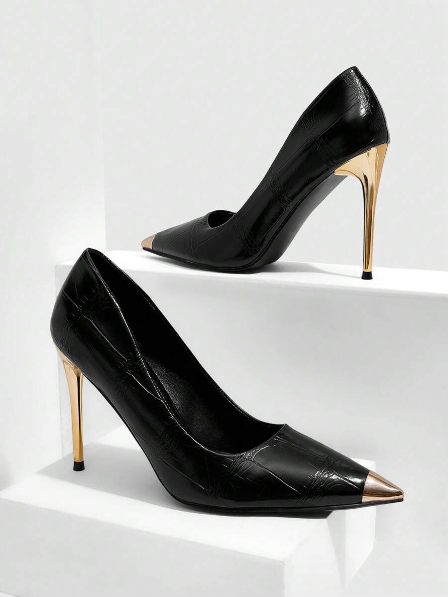 Eleganta pumps med spetsig tå