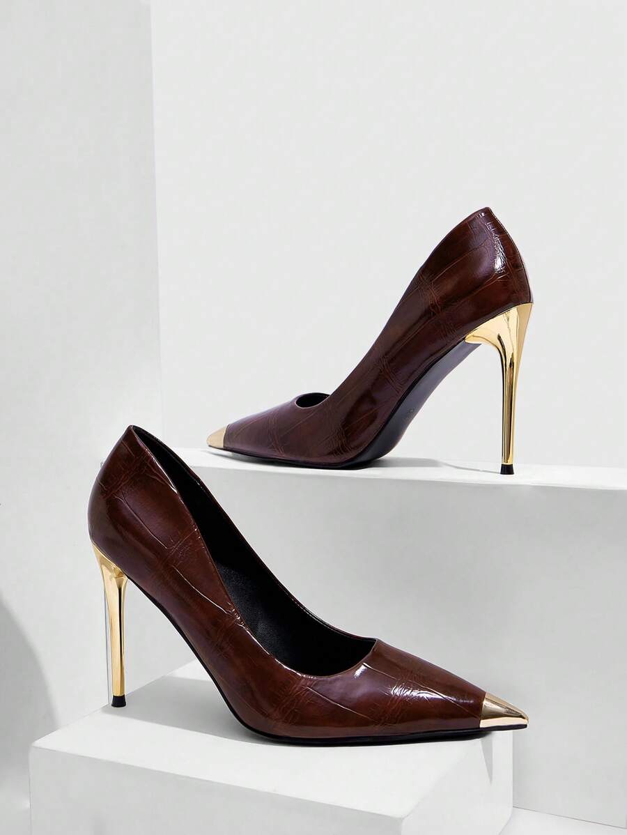 Eleganta pumps med spetsig tå