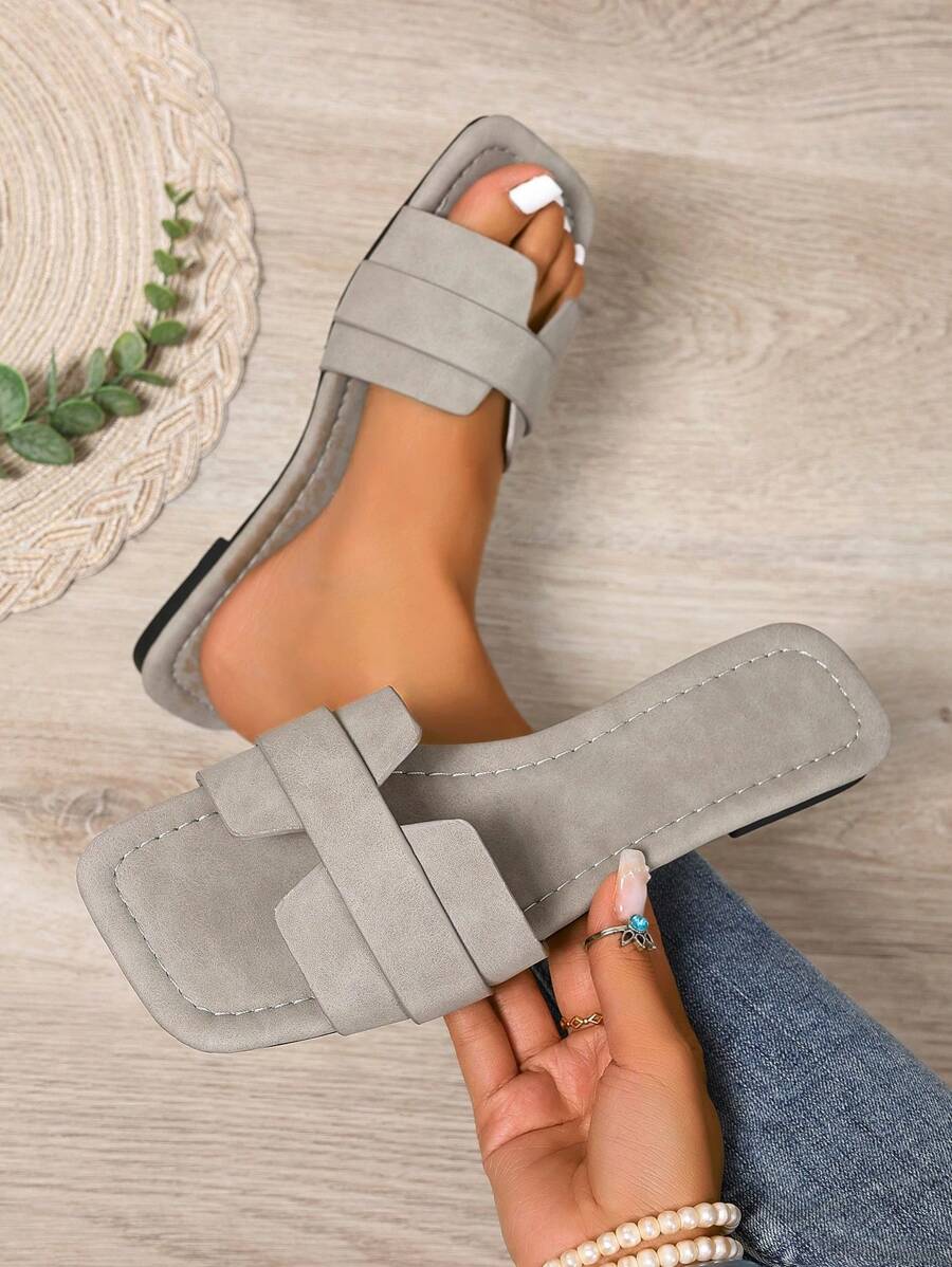 Slip-in tofflor för dam – låg klack