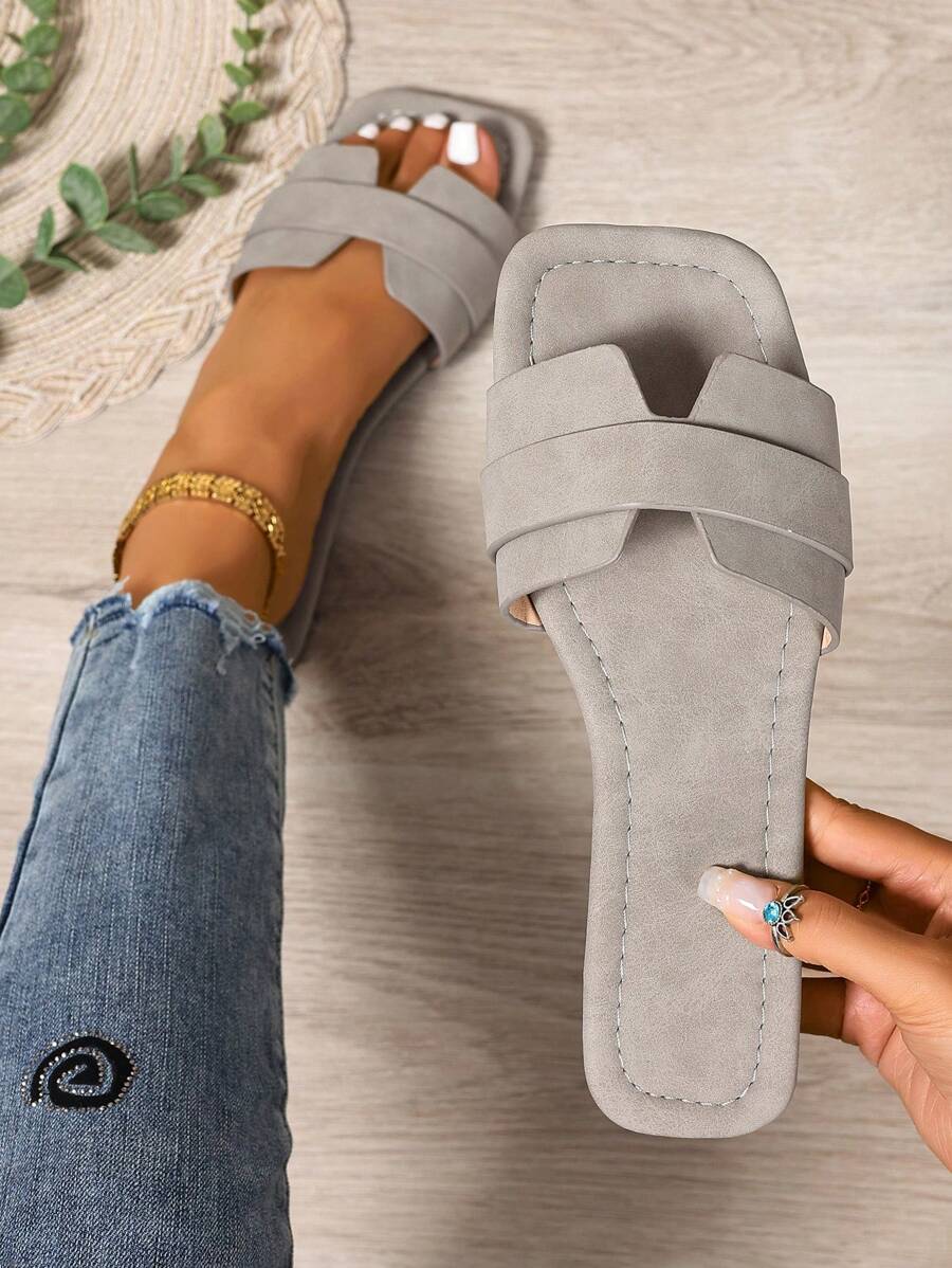 Slip-in tofflor för dam – låg klack