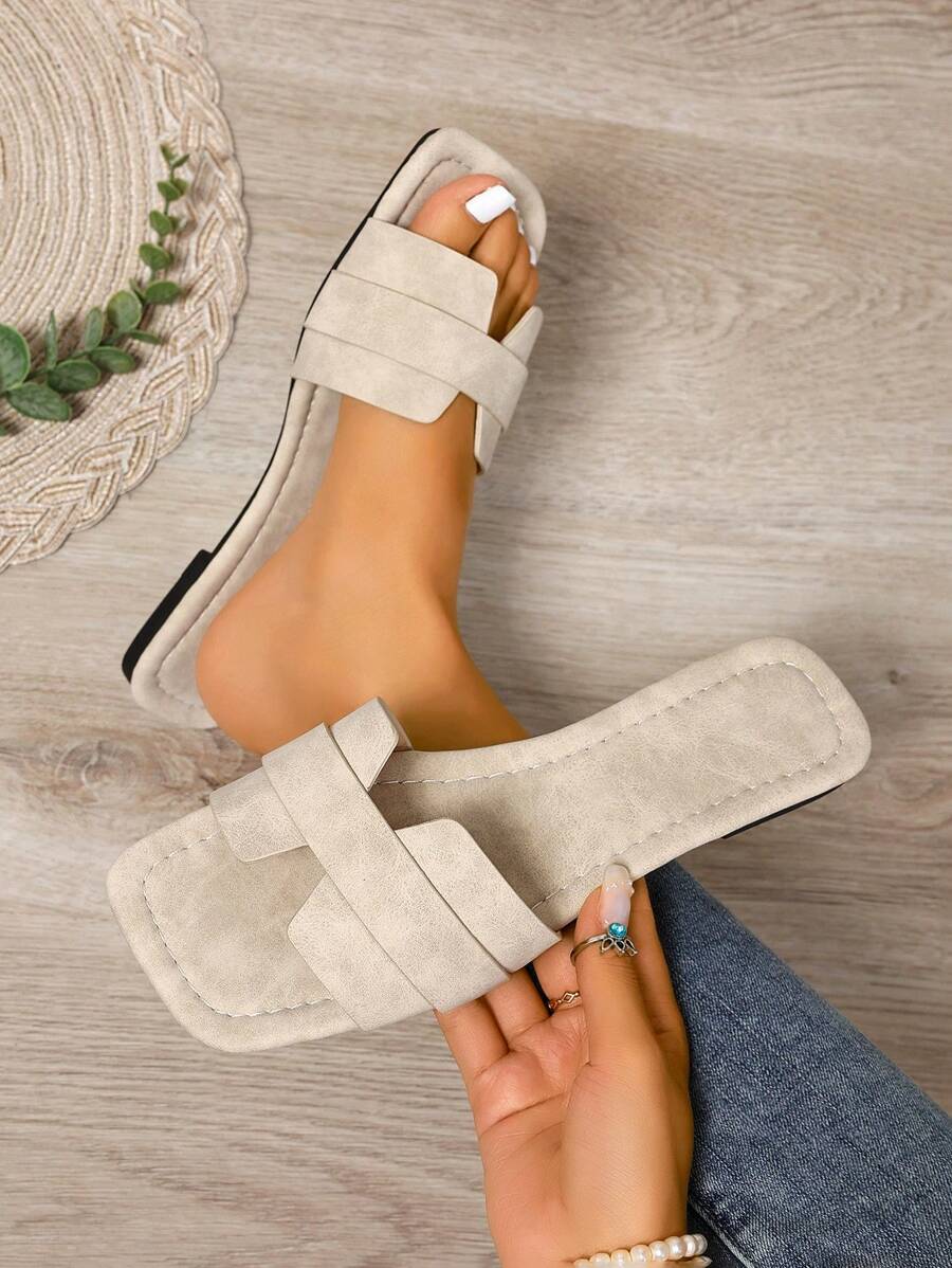 Slip-in tofflor för dam – låg klack