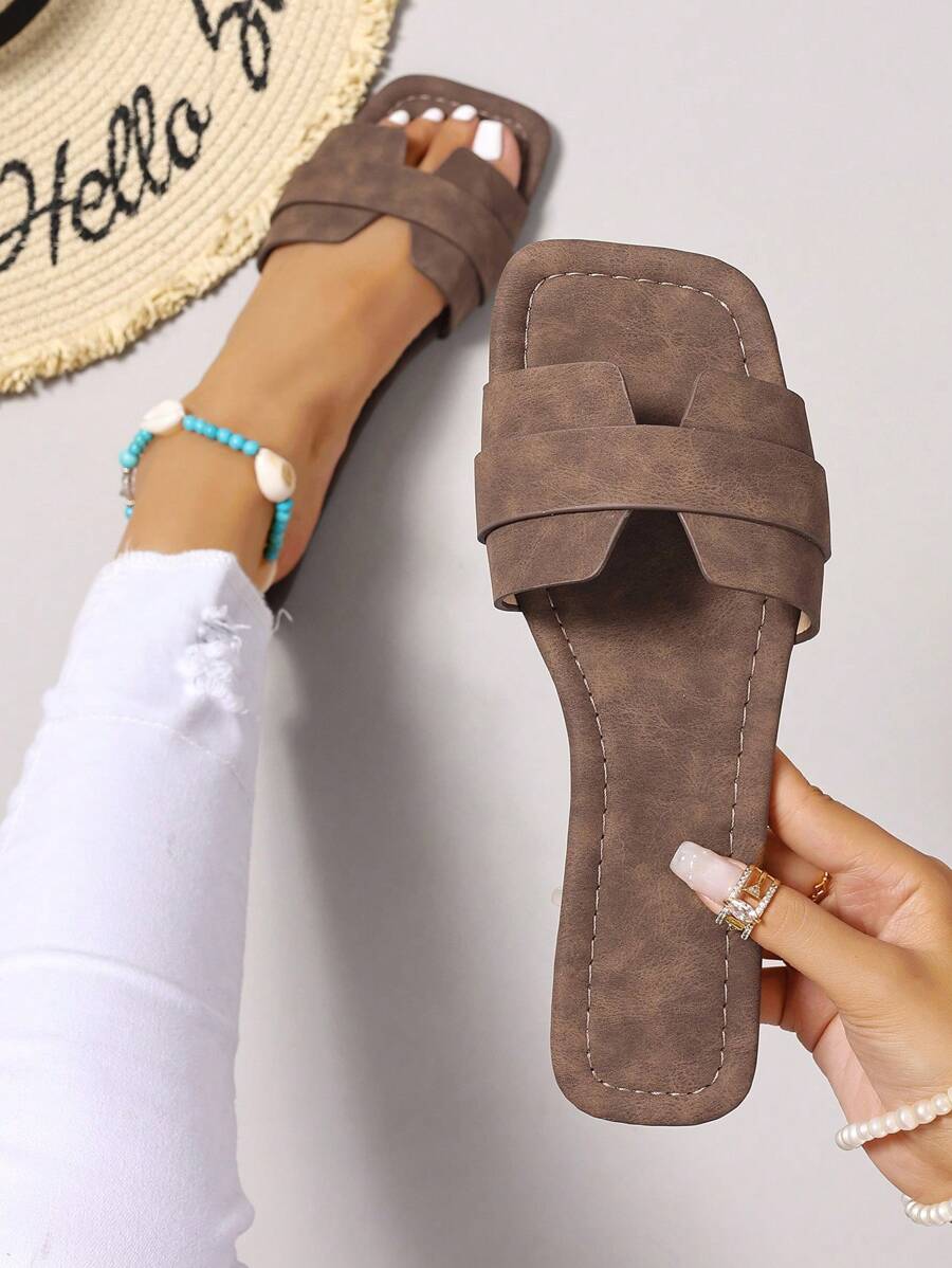 Slip-in tofflor för dam – låg klack