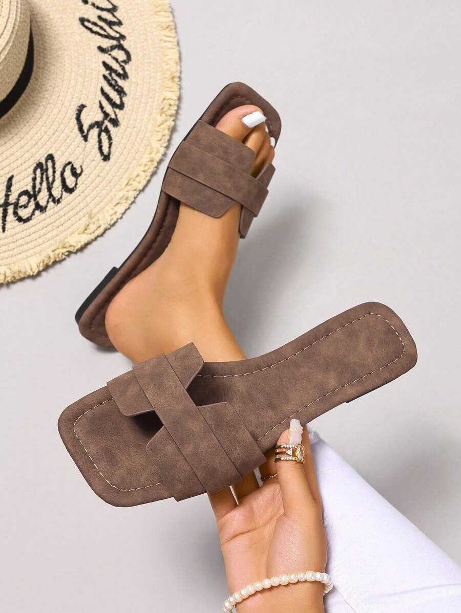 Slip-in tofflor för dam – låg klack