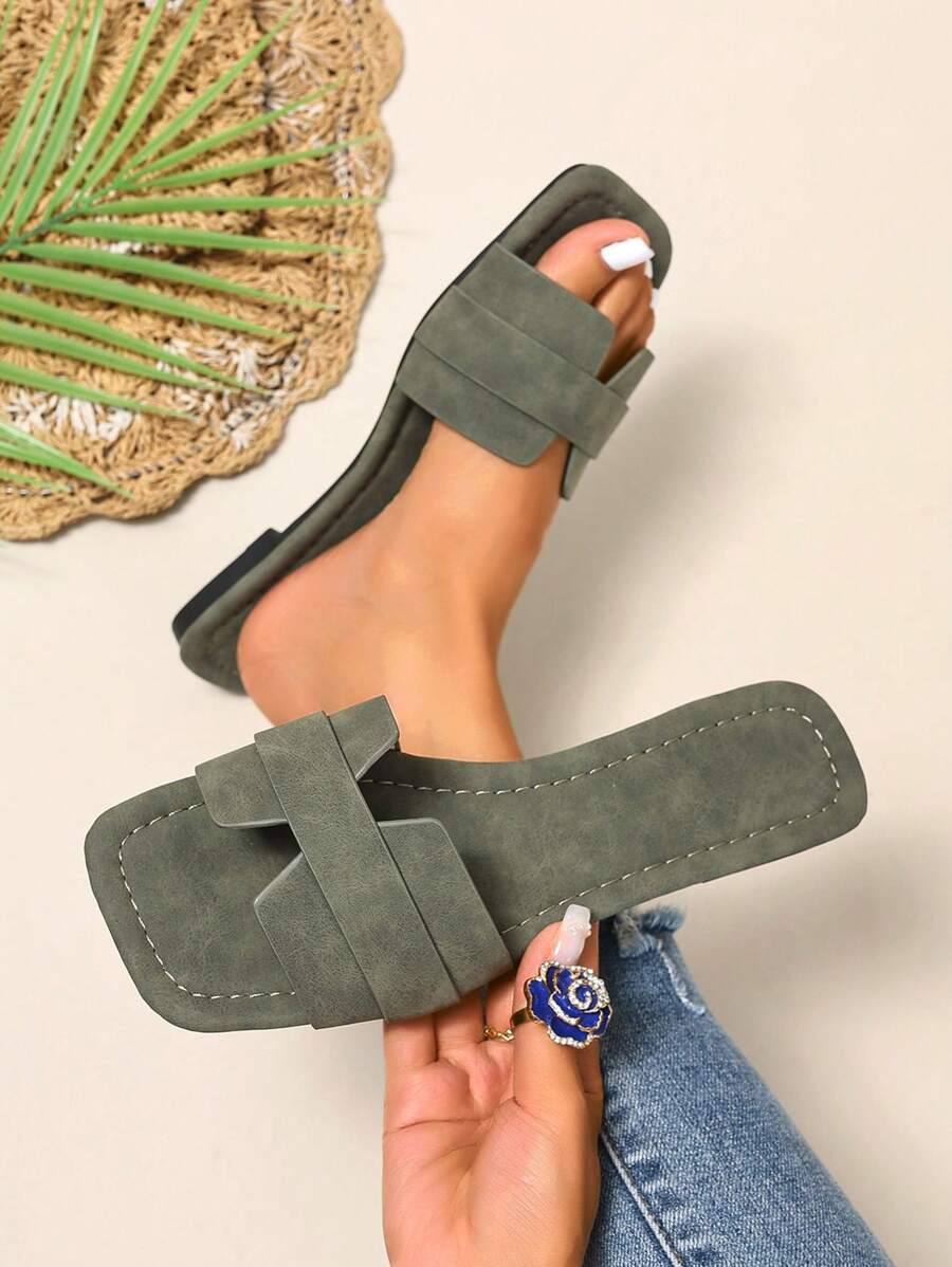 Slip-in tofflor för dam – låg klack