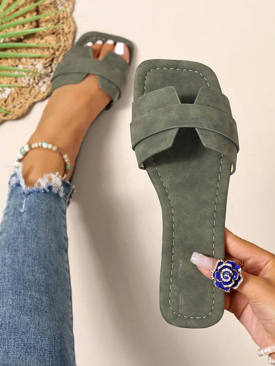 Slip-in tofflor för dam – låg klack