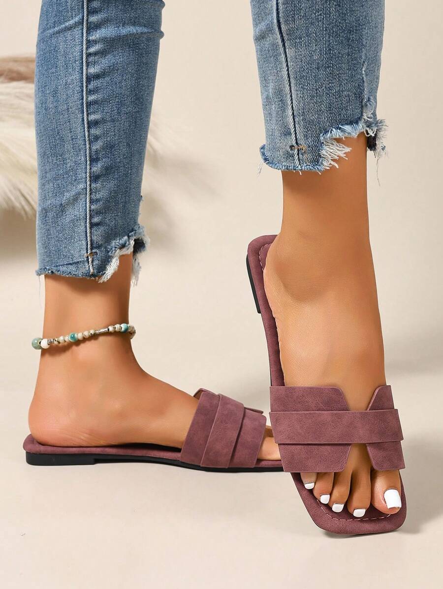 Slip-in tofflor för dam – låg klack