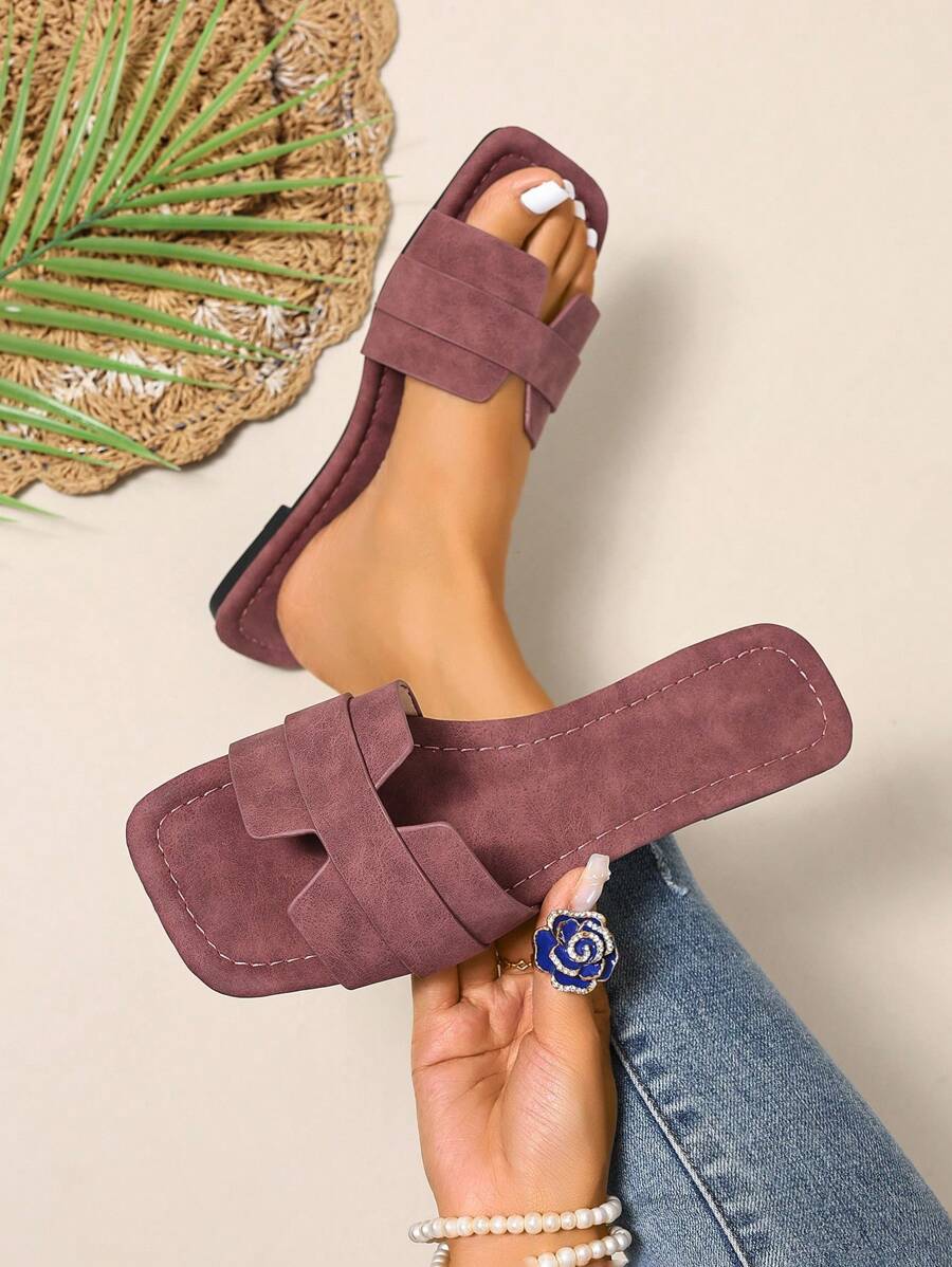 Slip-in tofflor för dam – låg klack