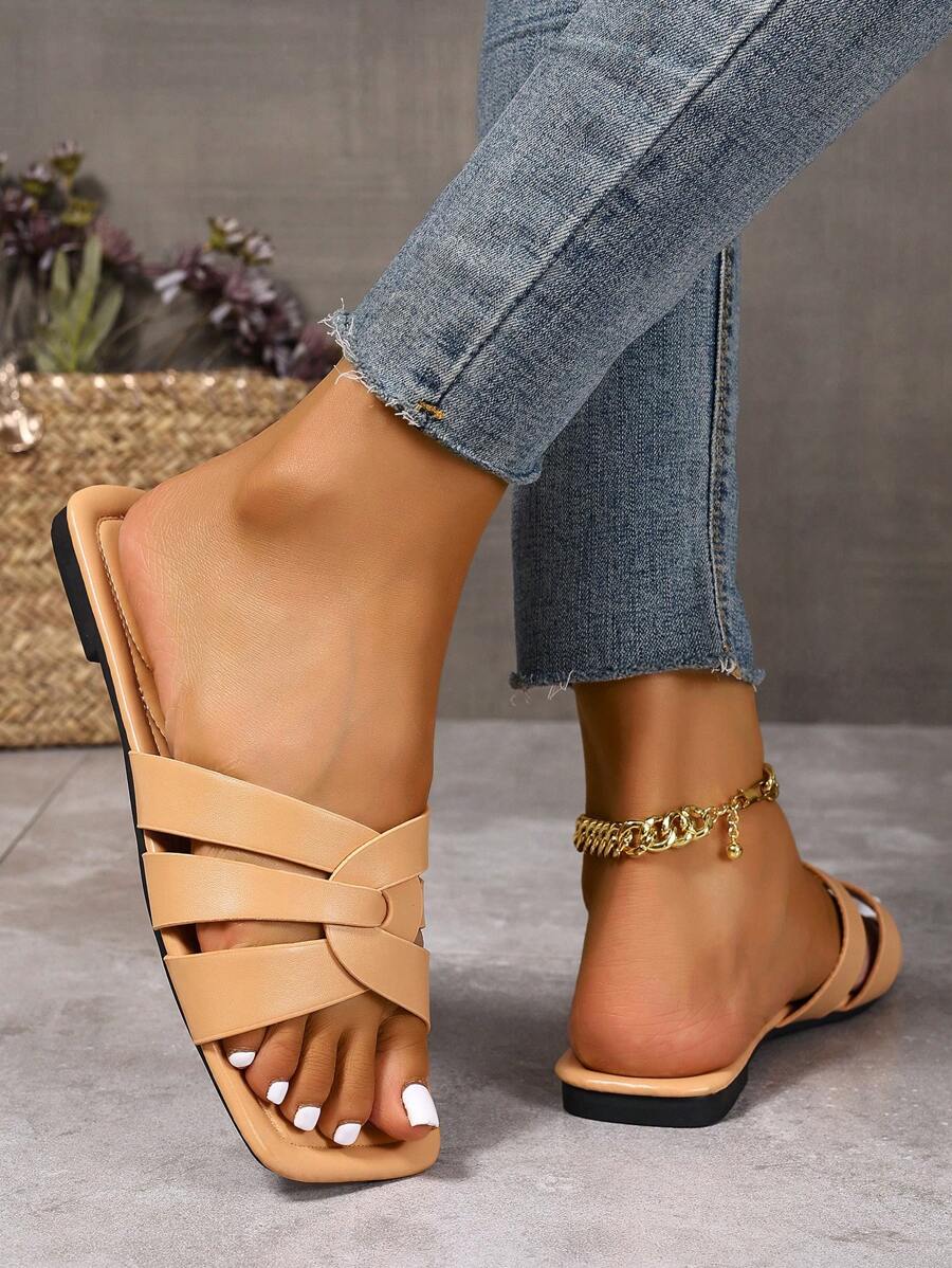 Slip-in tofflor för dam – låg klack