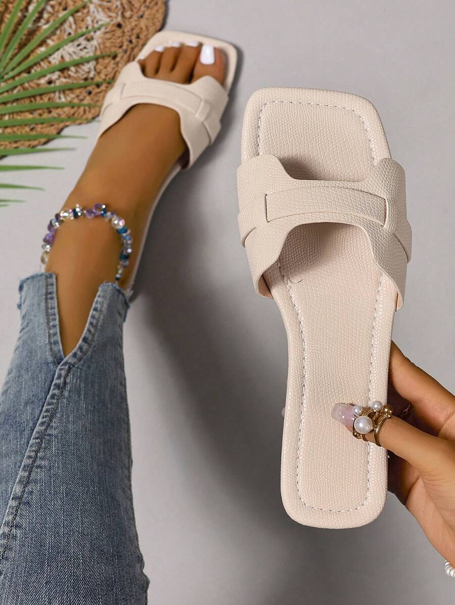 Slip-in tofflor för dam – låg klack