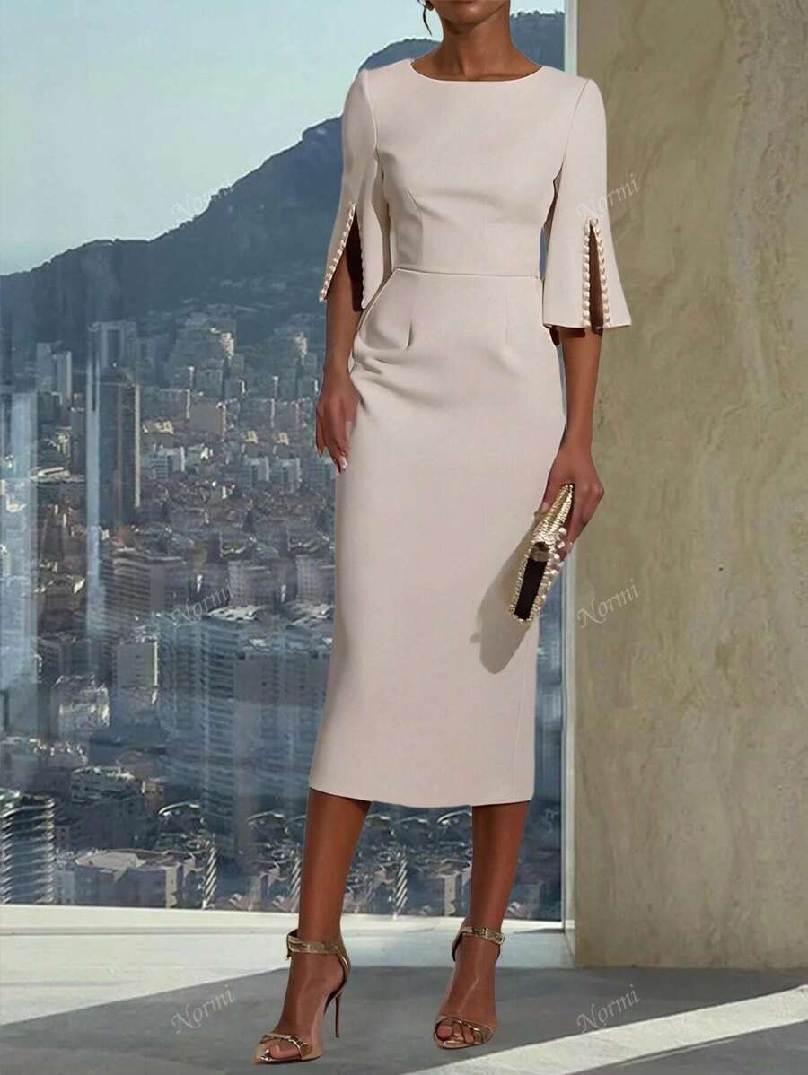 Pärlbälte Midiklänning