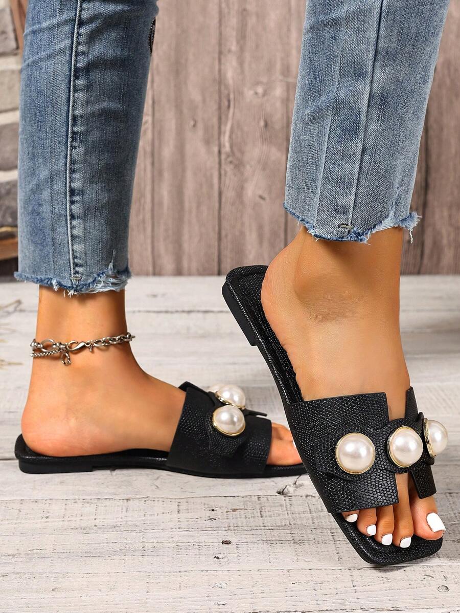 Slip-in tofflor för dam – låg klack