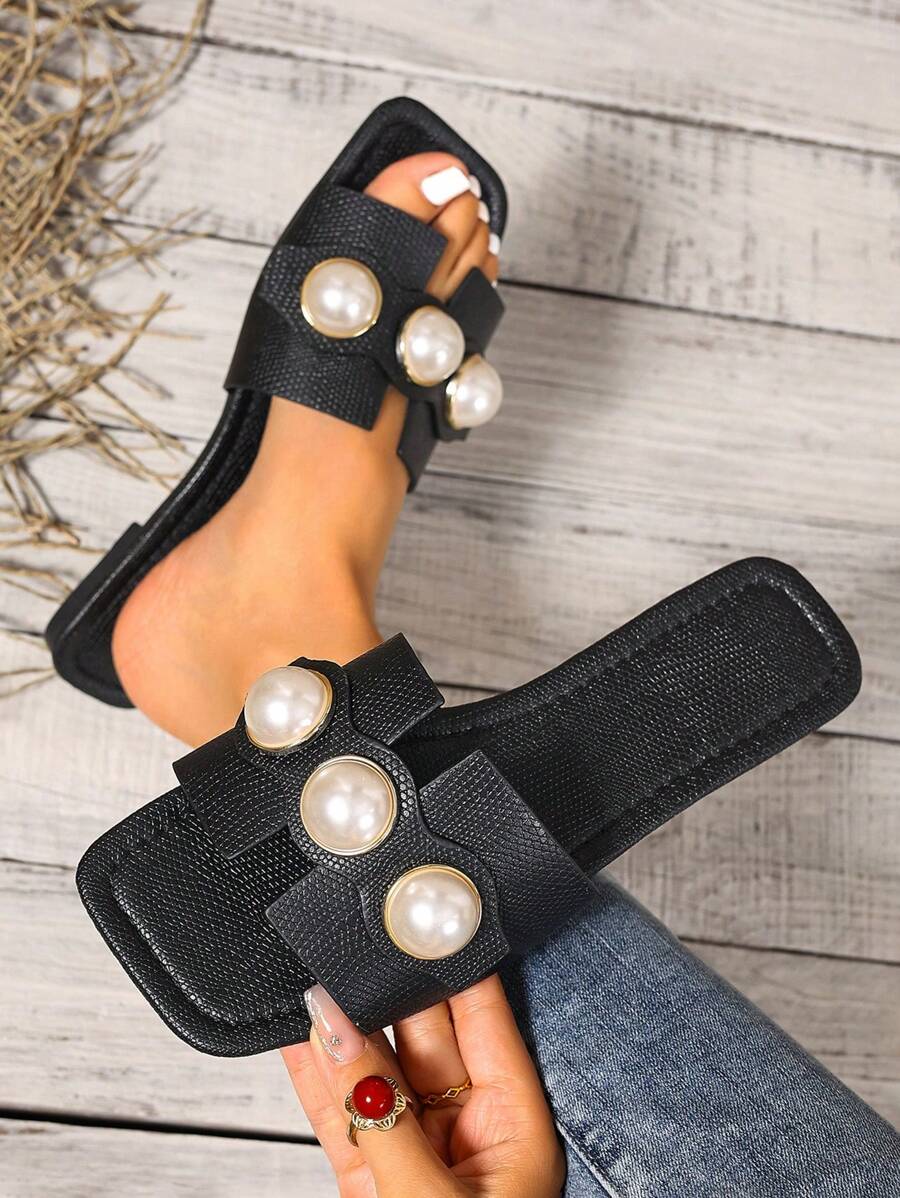 Slip-in tofflor för dam – låg klack