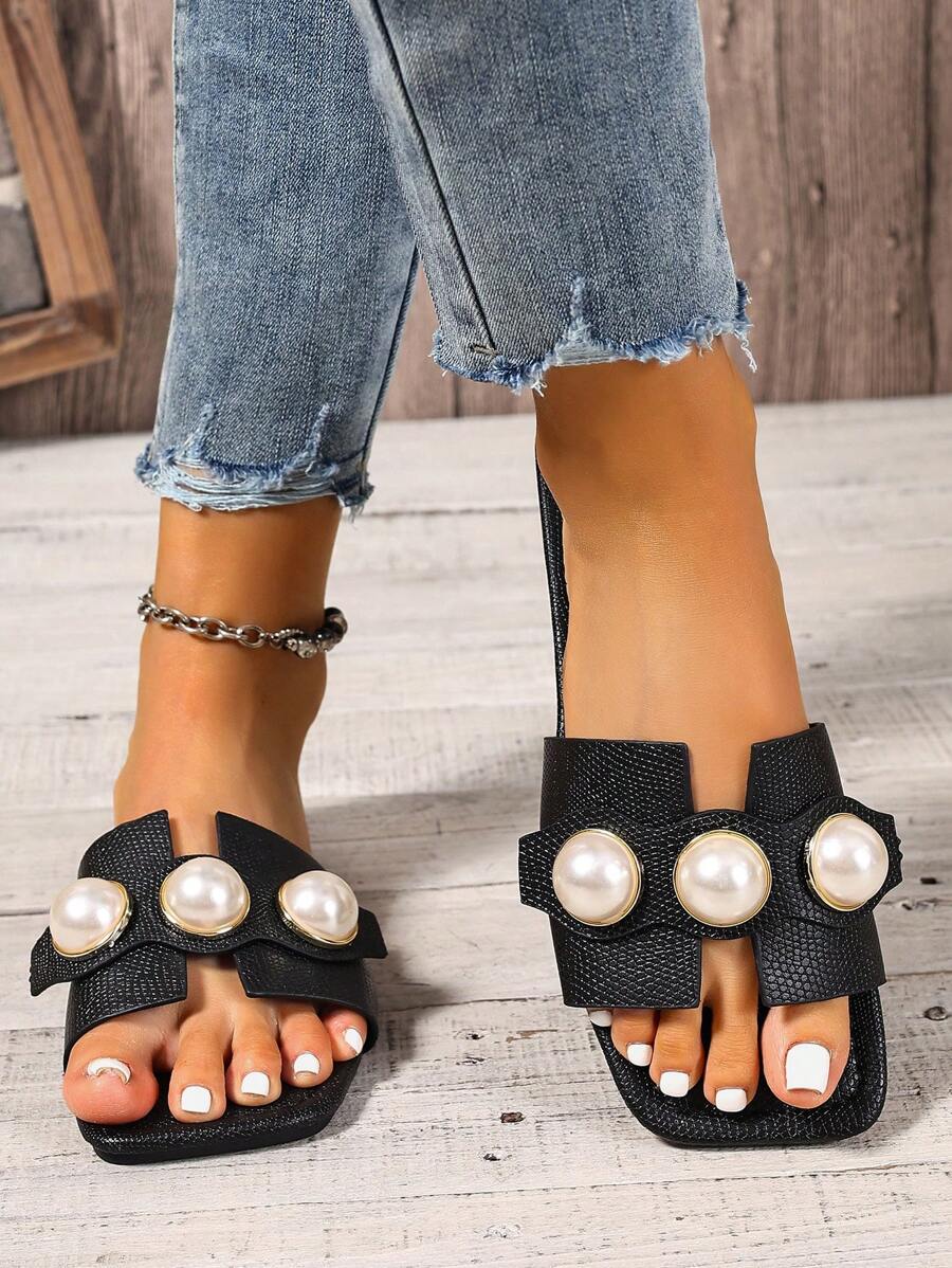 Slip-in tofflor för dam – låg klack