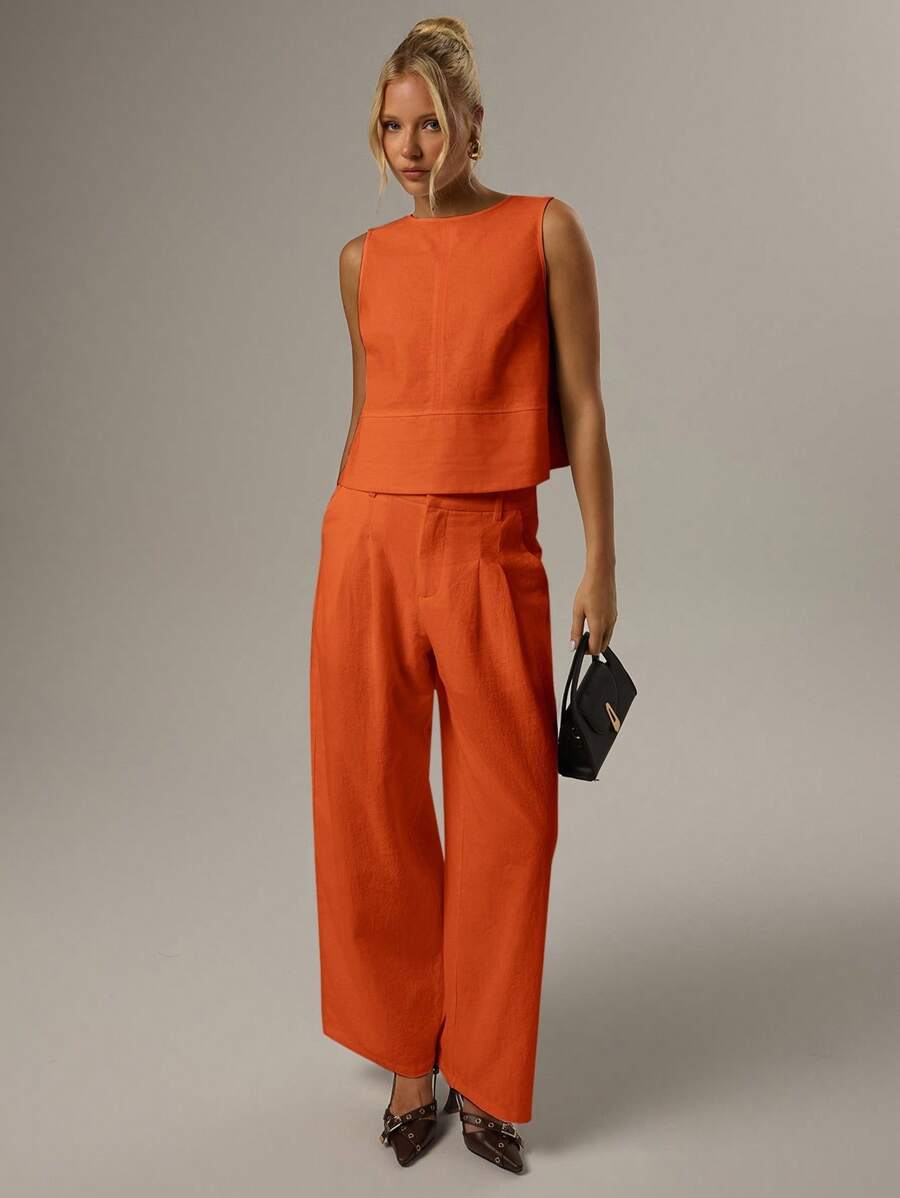 Ärmlös blus med rund hals – Forever 21