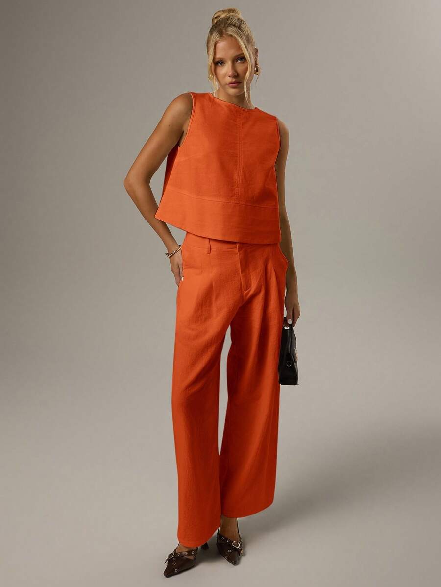 Ärmlös blus med rund hals – Forever 21