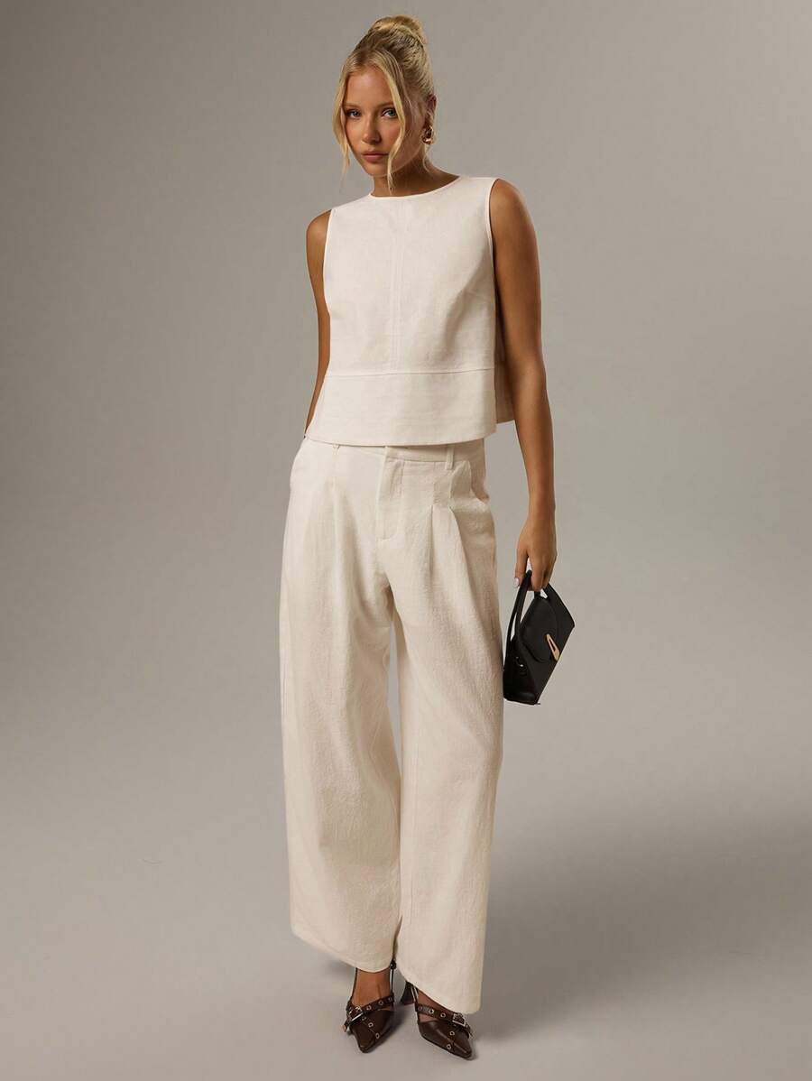 Ärmlös blus med rund hals – Forever 21