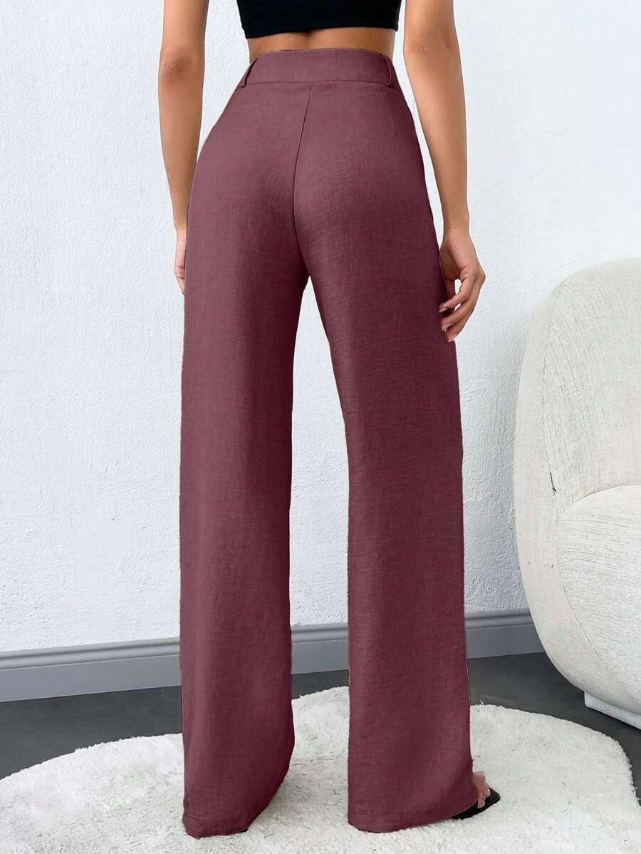 Tall Raka Byxor med Snedfickor