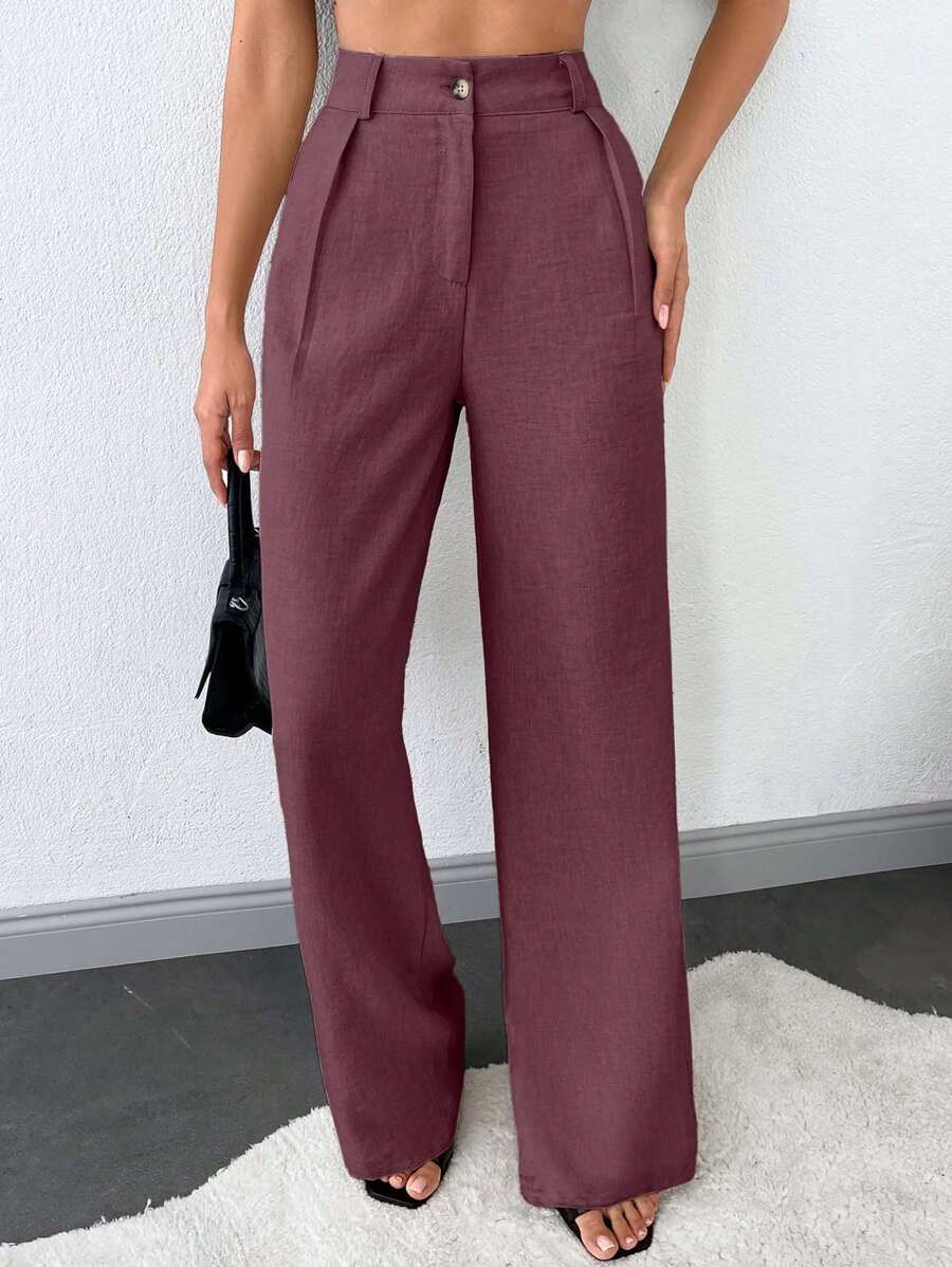 Tall Raka Byxor med Snedfickor