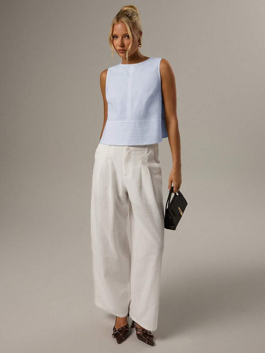 Ärmlös blus med rund hals – Forever 21