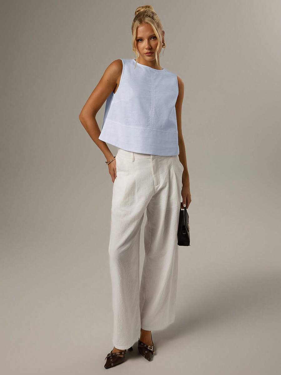 Ärmlös blus med rund hals – Forever 21