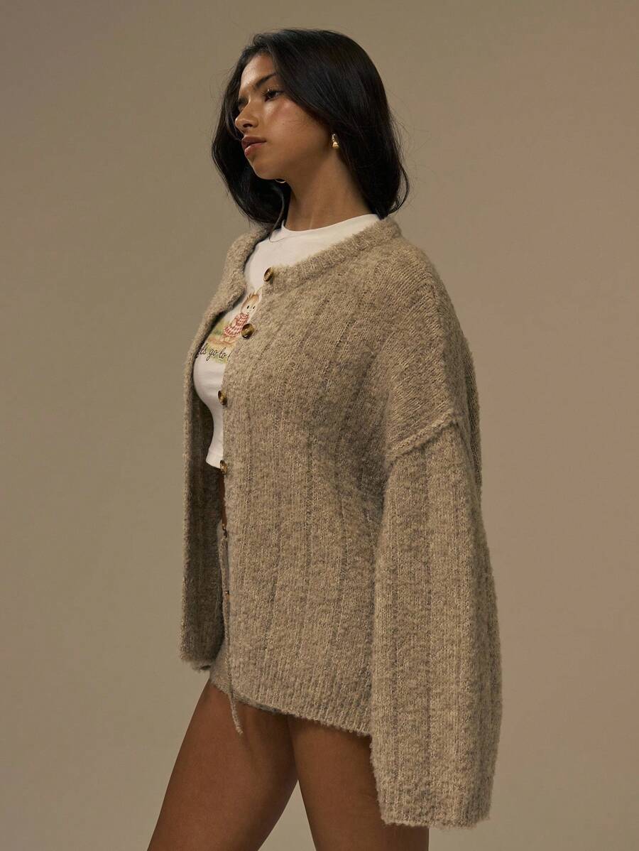 Oversize kofta med knappar