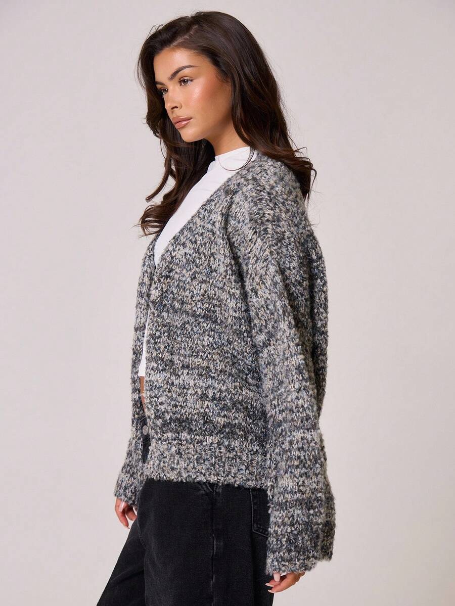 Oversize stickad kofta