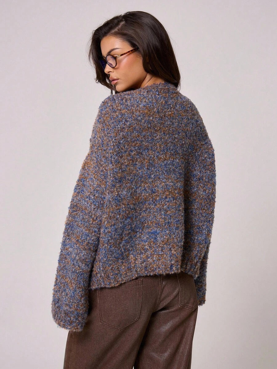 Oversize stickad kofta