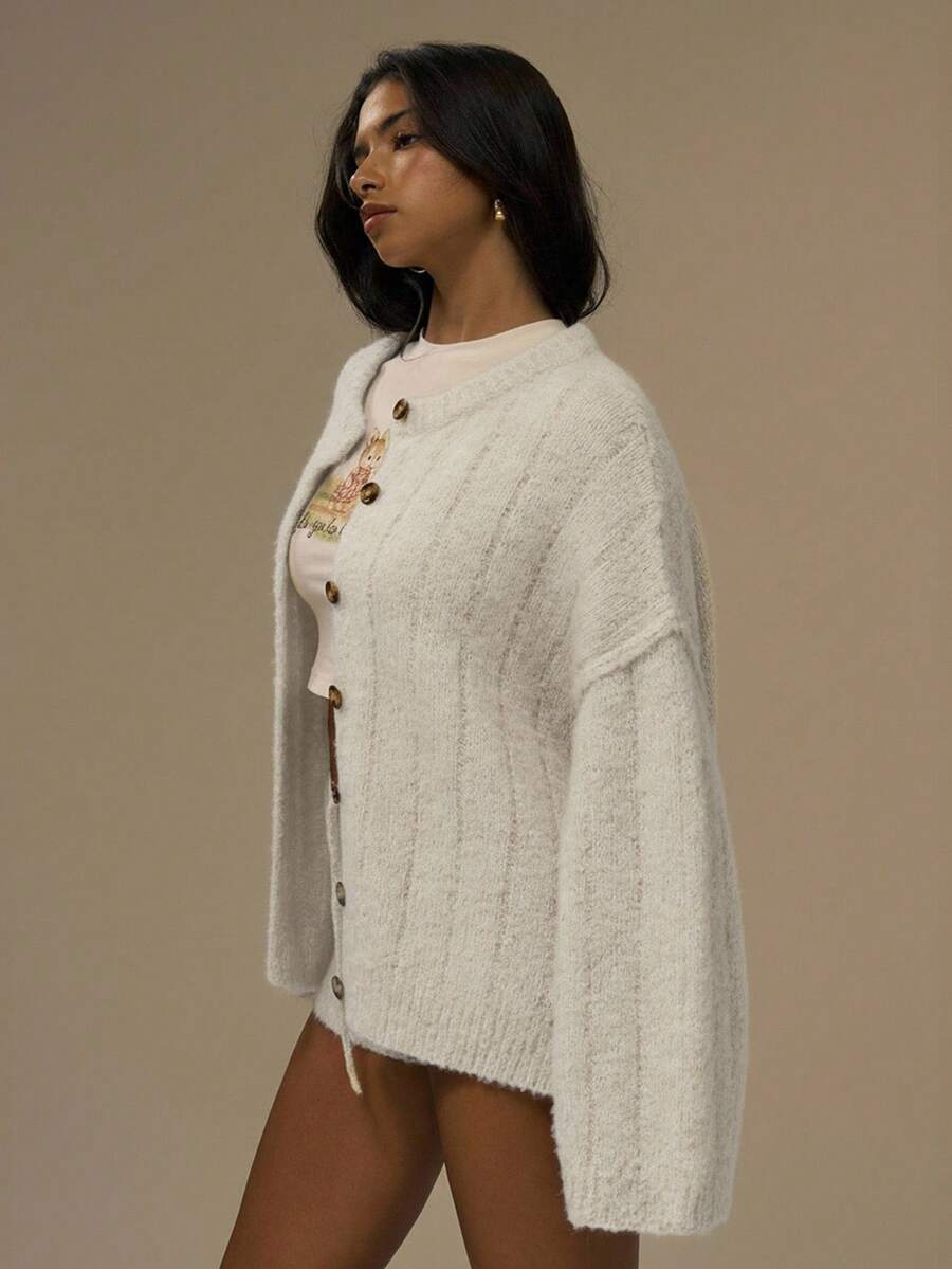 Oversize kofta med knappar