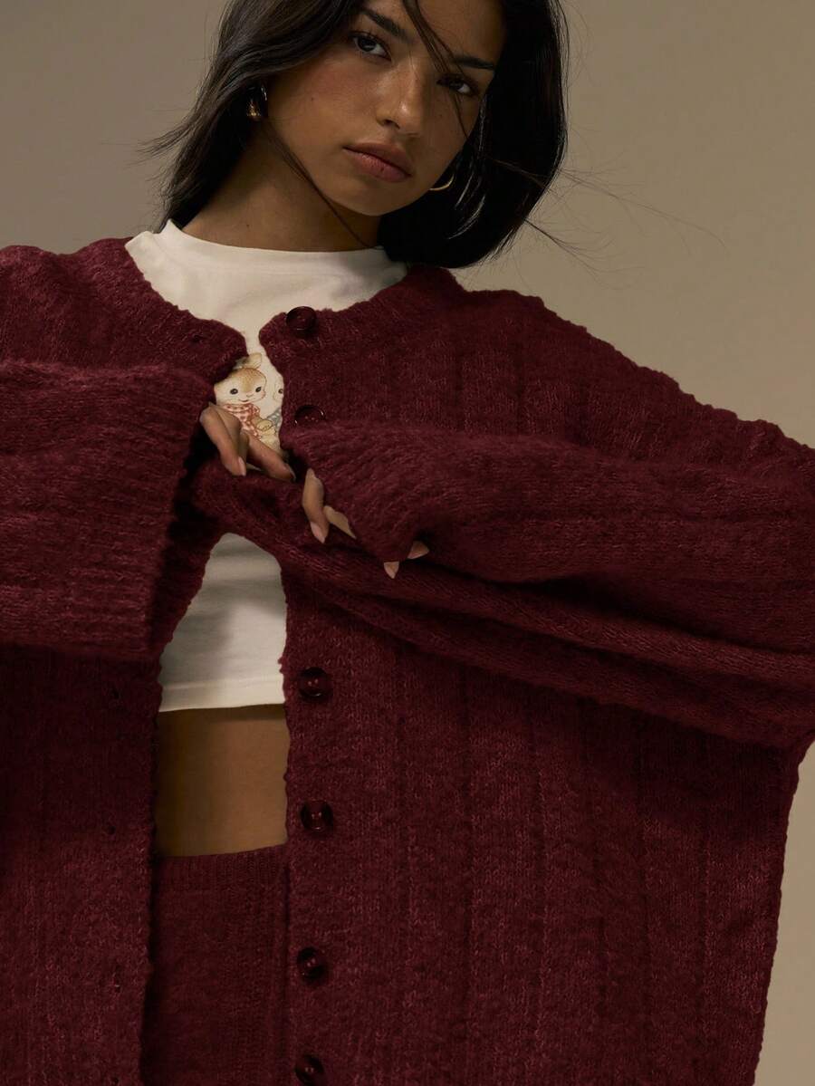 Oversize kofta med knappar