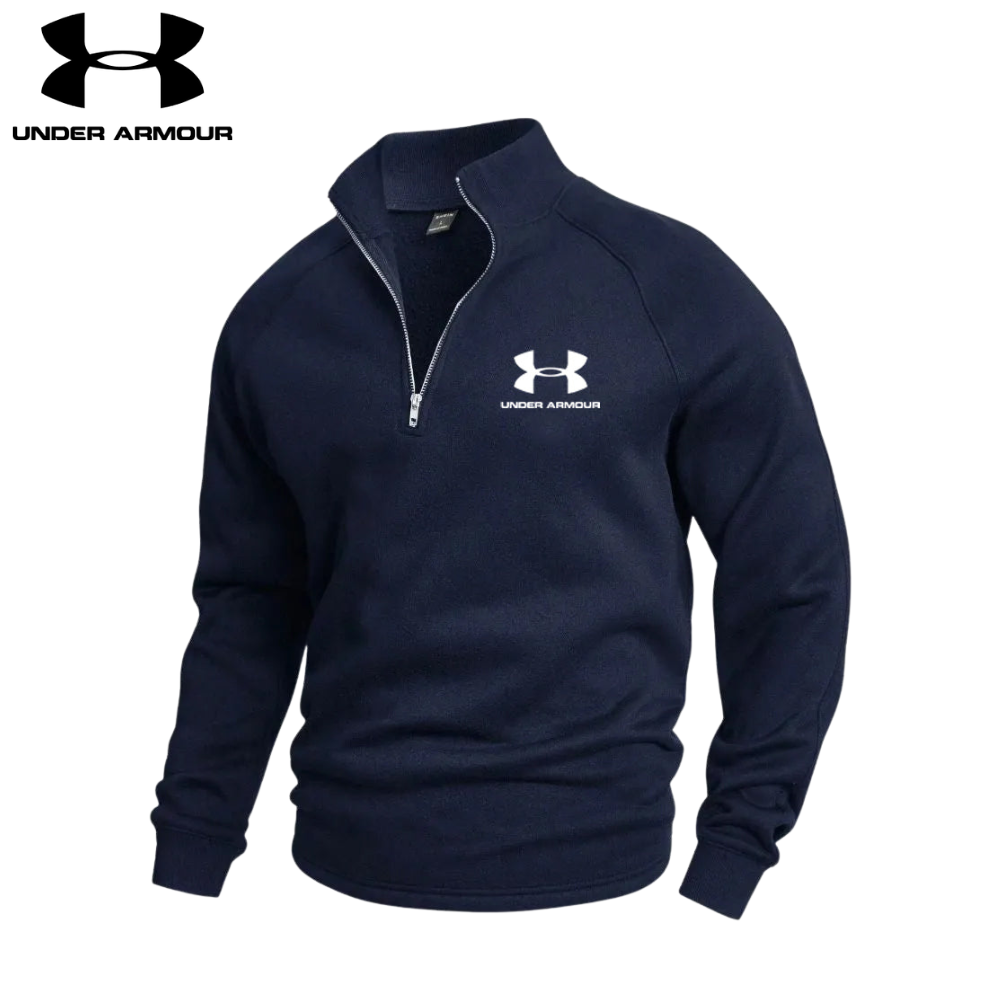 UA - Bomullströja med halv dragkedja