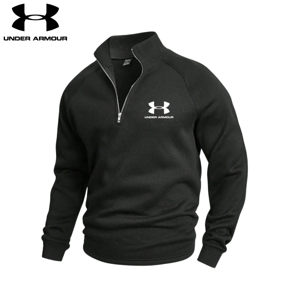 UA - Bomullströja med halv dragkedja