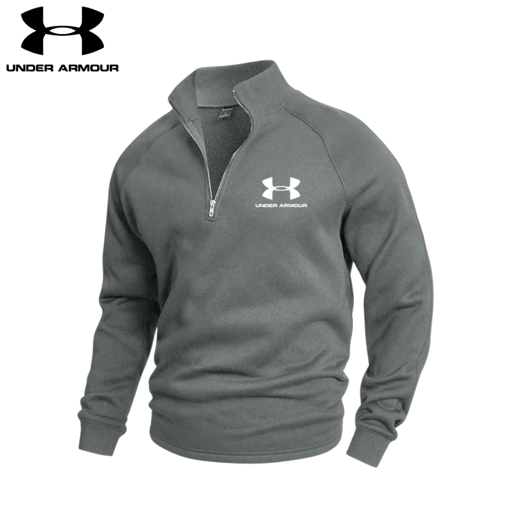 UA - Bomullströja med halv dragkedja