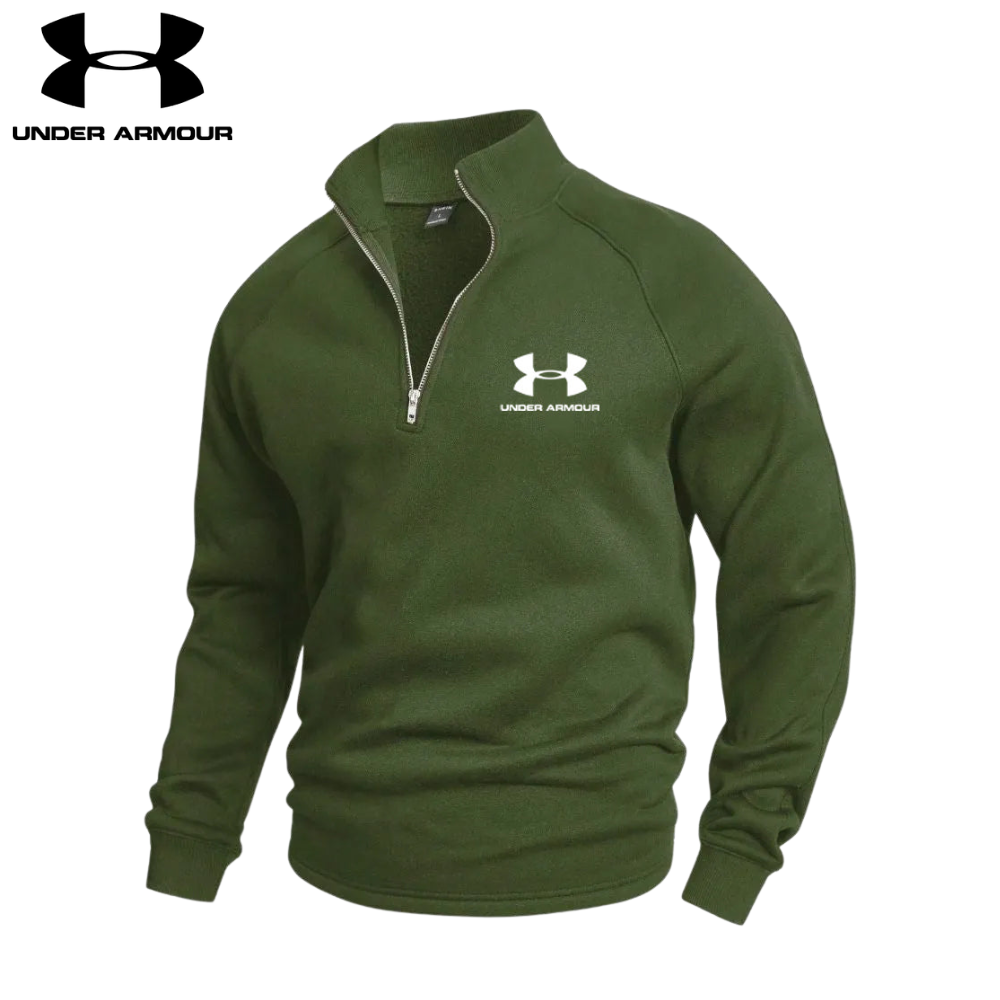 UA - Bomullströja med halv dragkedja